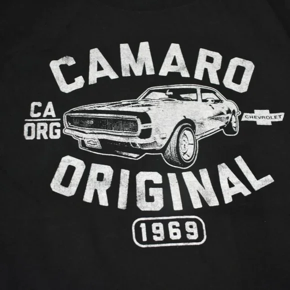 GM Chevrolet Mens 1969 Camaro CA Original Black Tee Shirt New Medium - Picture 2 of 5